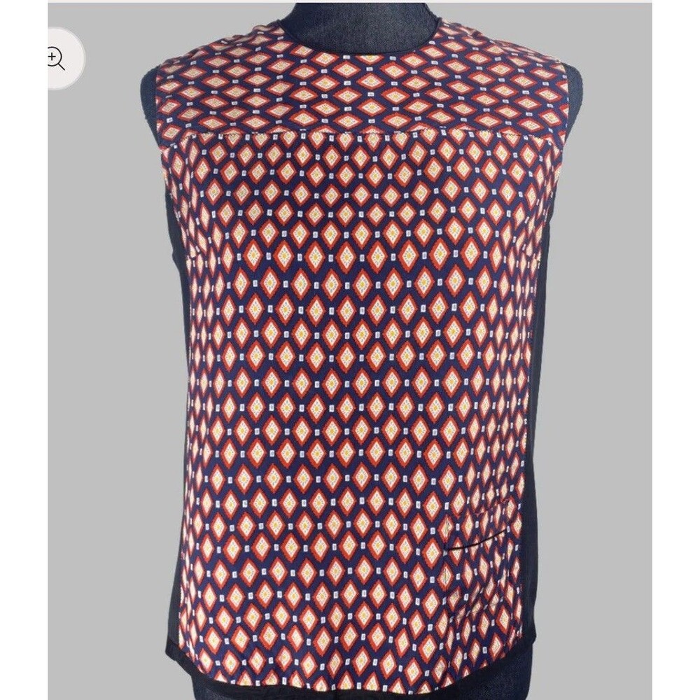 Mark Jacobs Print Silk Blouse Sleeveless Size 6